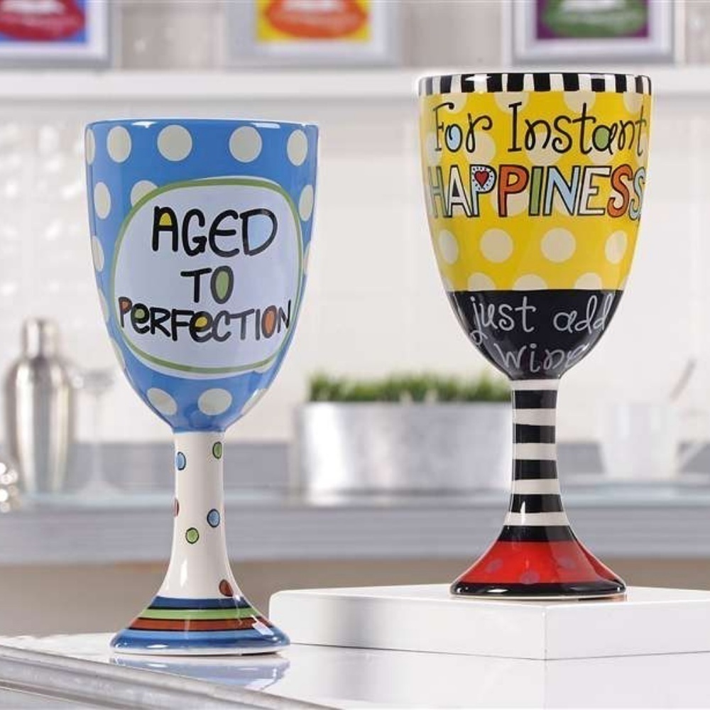 CERAMIC Wine Glasses